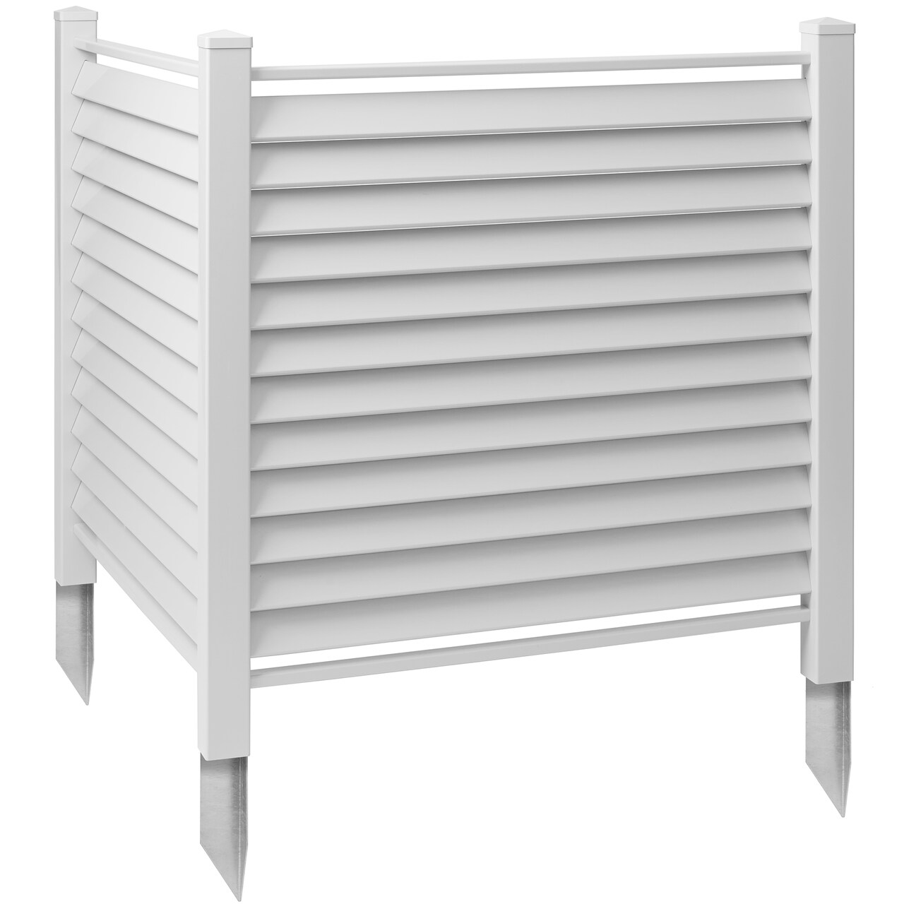 Casafield Privacy Screen - Outdoor Vinyl Fence Panel Enclosure for AC / Trash Bins / Pool Equipment